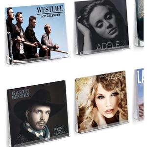 6 Pack Vinyl Record Shelf Wall Mount, 12 inch Record Holder for Storage & Display, Clear Floating Shelf for Kids Bookshelf, Magazine Rack, Picture Ledge
