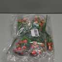 Cabilock Simulated Strawberry Bouquet Faux Strawberry Stems Artificial Plants Realistic Flowers for Home Decoration Wedding Party DIY Crafts 10.62X8.26X0.35In