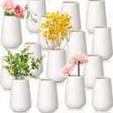 Tioncy 15 Pack White Ceramic Bud Vases Bulk Boho Small Flower Vase White Ceramic Vases for Centerpieces for Dry Flowers Pampas Grass Home Wedding Table Decor (3.9"*2.76", Basic)