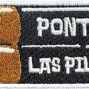 Ponte las Pilas Mexican Patch Funny Ponte las pilas Embroidered Patches 3" Mexican Phrases Iron On Embroidery Patch for Caps, Bags, Backpacks, Hat, Jackets, Uniform DIY PVC Patch Gifts 3 Inches