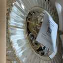 52 Inch Fandelier Ceiling Fan with Light, Chandelier Ceiling Fan for Bedroom Living Room, 3 Color Temperature, 6 Wind Speed. Reversible Motor, Memory Function-Gold