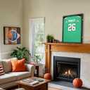 Jersey Frame Display Case for Wall ,Large Lockable T-Shirt Shadow Box with Clear UV Protection Acrylic & Hangers for Football Basketball Baseball Soccer Hockey, Matte Black 1 Pack