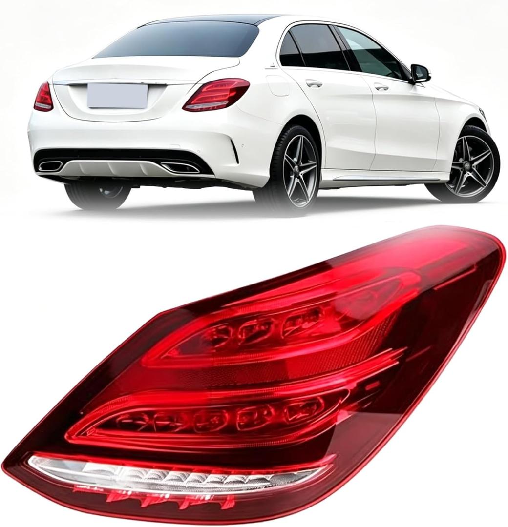 LED Tail Light Lamp Assembly For Mercedes Benz W205 C Class C300 C400 C63 AMG 2015 2016 2017 2018 2059062102 Rear Tail lamp Bake Lamp Right Passenger Side (Right Passenger Side)