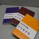 FOCUS DAY 3 Pack Journals Notebooks, B5(7.1'' X 10'') Thick Notebook Journal College Ruled Bulk, Large Hardcover Leather Bound Lined Notebook Journal Set for Women Men Work Writing, Multicolor (Purple-Burgundy-Orange)