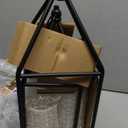 DECORKEY Luxury Lantern Decorative Outdoor&Indoor, Set of 2 (18’’&14’’) Black Metal Lanterns Decor, Vintage Hanging Candle Holder for Home Porch Wedding Centerpiece, Halloween Christmas Decorations