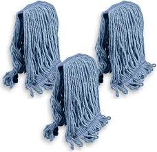 3 Pack Mop Head Replacements,General Cleaning Mop Heavy Duty Commercial and Industrial Replacement Mop Head, Wet Industrial Blue Cotton Looped End String Head Refills Head (Blue) 3 Pack Mop Head Replacements,General Cleaning Mop Heavy Duty Commercial and Industrial Replacement Mop Head, Wet Industrial Blue Cotton Looped End String Head Refills Head (Blue)