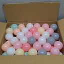 GOGOSO 100 Pit Balls Plastic Balls for Baby Toddlers GirlsToddlers for Playhouse, Baby Pool, Play Ball Fun Centers, for Babies, Kids, Toddlers 1-3, Phthalate Free BPA Free (100pcs mix color)