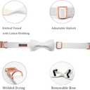 Elegant little tail Dog Collar with Bow - White Adjustable Dog Collar Bow Cotton Durable Bowtie Collar Gift Pet Dog Collar for Large Dogs (Large (Pack of 1))