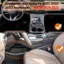 Lower Center Console Tray Compatible with Hyundai Santa Fe 2021 2022 2023 Accessories,Console Insert Secondary Storage Tray.