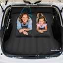 SUV Air Mattress, Car Air Mattress Compatible with Tesla Model Y, Camping Bed for Car Backseat, Inflatable Sleeping Pad with Pump, Truck Jeep Travel Bed for Camping Road Trip (Black)