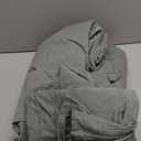 BESTOUCH Duvet Cover Set 100% Washed Cotton Linen Feel Super Soft Comfortable Chic Lightweight 3 PCs Home Bedding Set Solid Green Oversized King (Oversized King (120" x 98"), Green (No Comforter))