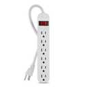 Belkin 6-Outlet Power Strip With 3ft Cord, White