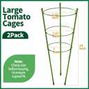 Large Tomato Cages, 24 Inch Tomato Cages for Garden, Plant Support Cages for Tomatoes, Potted Indoor Outdoor Plants, Flower Vine Climbing Plant Tomatoes Trellis, 2 Packs