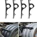 4 Pcs Fender Brackets Assembly - 8591005 Fender Hanger Mounting Bracket for Trailer Dump Trucks, Flatbed Trucks Dual Rear Wheels Replacement 8590195 & 8590245 Poly Fender (One Side)