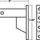 Buyers Products PM87 Pintle Hook Mount, 3 Position Adjustable Trailer Hitch Receiver for 2 Inch Trucks, HeavyDuty Tow Hitch Plate, 14,000 lb MGTW, 2,800 lb MVL, PowderCoated Steel