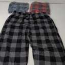 DG Hill 1Pack or 3Pack Mens PJ Pajama Pants Bottoms Fleece Lounge Pants Sleepwear Plaid PJs with Pockets Microfleece (X-Large, 3pack-blue/Gray/Red)