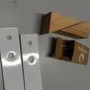 Homeforia Beech Wood Coat Hooks, High End Beech Wood & White Metal Wall Mounted Clothing Hooks, Mid-Century Modern Coat Hooks, Heavy Duty Wooden Hooks for Hanging Coats, Hats, Towels & More, Set of 2