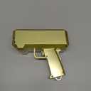 Gold Money Gun Shooter and 201 PCS Props (No Real Function) and 5 Style Stickers and 4 AA Batteries, Money Gun That Shoot Money, Make It Rain Money Thrower Gun Handheld Fake Gun Toy Party Supplies