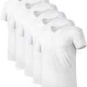 DAVID ARCHY Men's Bamboo Rayon Moisture-Wicking V-Neck Undershirt 3 or 5 Pack (Large)