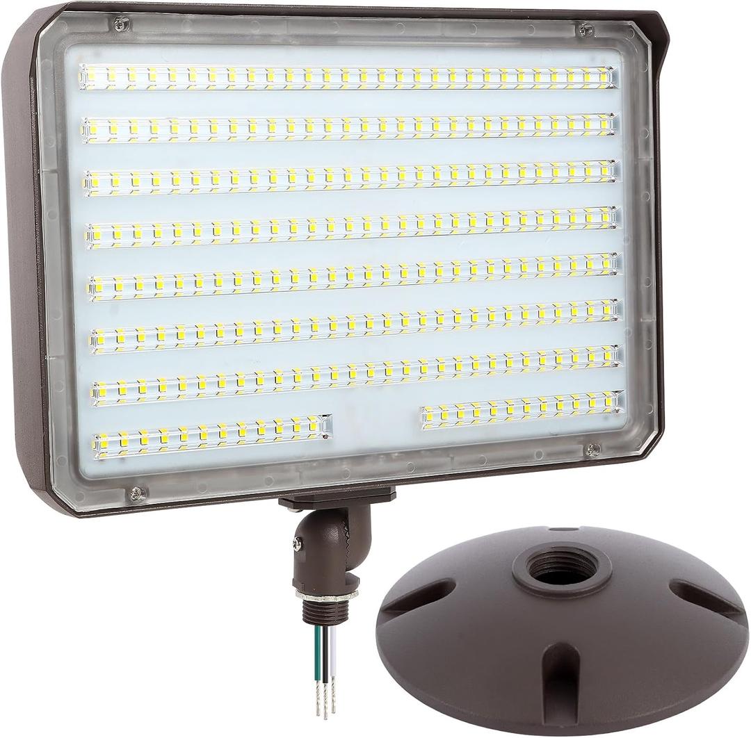 150W LED Flood Light Outdoor Knuckle, Switch Controlled Floodlight with Plate,5000K 22000Lm IP65 Waterproof Outdoor Security Lights for Yard Garden Garage,ETL Listed