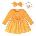 Toddler Flower Girl Dress Winter 18 Month Girl Clothes Yellow Wedding Dress Baby Princess Party Birthday Dresses for Girls Tulle Christmas Dresses 24 Months Girls Clothes