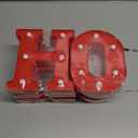 EDYCON Christmas Letter Lights Sign Table Decorations Christmas LED Light up Letters Battery Powered Letter for Home Bar Party Bedroom Tabletop Indoor Decor Gift(HOHOHO