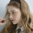 7 PCS Fashion Headbands for Women Floral Vintage Wide Headband Cute Pearl HeadBand Twisted Black Hair Bands for Girls Hair Non Slip Hair Accessories (Black)