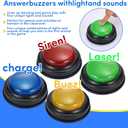 8 Pack Buzzers for Trivia Games,Classroom Must Haves Answer Buzzers, Family Feud Buzzer with Lights and Sound for Quizzes Party, Game Show Buzzer Buttons for Kids, Adults and Teacher Supplies