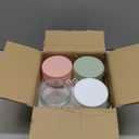 4 Pack Overnight Oats Containers with Lids and Spoons, 16 oz Glass Mason Jars with Airtight Lids, Overnight Oats Jars for Milk, Cereal, Fruit (Light Colors)