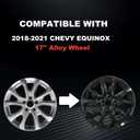 Wheel Skins Compatible with Chevrolet Equinox 2018 2019 2020 2021; 17 inch Wheel Covers; Set of 4 Pcs; Glossy Black