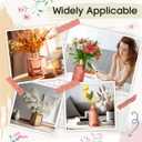 30 x Yaomiao 30 Pcs Vases Bulk Colored Flower Glass Bud Vases Valentine Vintage Colored Glass Bottles Colorful Rustic Embossed for Home Wedding Table Decorations Gifts(Orange Yellow Series)