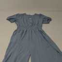 Womens Jumpsuits Short Sleeve V Neck Dressy Casual Wide Leg Pants Romper 2025 Summer One Piece Outfits, XL