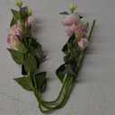34.5" Pink Artificial Flowers Silk Fake Flower 3Pcs Eustoma Lisianthus Flowers with Long Stem Faux Flowers Arrangement Branch with 4 Heads for DIY Wedding Party Centerpiece Bouquet Table Home Decor