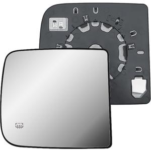 Replacement Passenger Right Side Door Towing Mirror Main Big Glass Flat Heated with Back Plate for RAM 1500 2500 3500 from 2010 to 2024