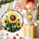 Christmas Ornaments, Sunflower Ornament, Christmas Tree Ornaments, Xmas Decorations, Holiday Decorations, Gifts for Sunflower Lovers, Holiday Party Gifts, and Xmas Gift Ideas