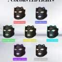 SDKWDH Red Light Mask for Face, 7-1 Colors Facial Care Mask, 850nm Infrared & Red Light Masks, Ergonomic Design for Home & Travel, Black