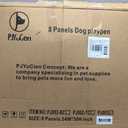 PJYuCien Dog Playpen with Top Cover and Bottom Pad - Metal Foldable Exercise Pen, 8 Panels 30" H x 24" W Indoor Outdoor Pet Fence Puppy Crate Kennel, Black