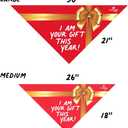 INSPECTOR TAIL Christmas Dog Bandanas 2 Pack Reversible with 4 Festive Patterns for Small Medium and Large Pets | Cute Holiday Pet Scarves on Red Green and Blue | Soft Cotton Christmas Accessories