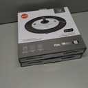 2 x Vented Tempered Glass Universal Lid for Pot Pan Skillet with Heat Resistant Silicone Rim Microwave Splatter Lid Cover Microwave Safe Fit 9.5 10 10.5 11 Cookware, Dishwasher Safe Grey