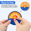 3 x Dishwasher Clean Dirty Sign,Dishwasher Magnet Clean Dirty Sign,Strong-Magnet Non-Scratch Clean-Dirty-Magnets for Dishwashers,Rotary Button,Easy to Read & Slide,Kitchen Decor