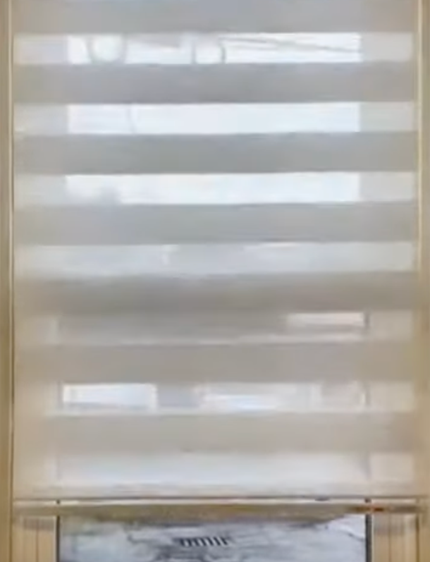 Foiresoft Custom Zebra Blinds for Windows [W10-110 x H10-115 Inch, Grey, Basic], Light Filtering Dual Layer Roller Shades, 13 Colors, Customizable Options (1"W x 1"H, 06.grey-custom)
