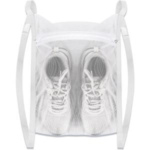Laundry Bags,Sneaker Wash & Dry Net Bag for Dryer Sneaker Laundry Bags Large HoneyComber Mesh Bags with Zipper and Strap for Shoes Sneaker Washing Mesh Net for Most Dryers Door 15.7" Large