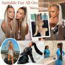 Flufymooz Ponytail extension, 36 Inch Long Straight Drawstring Ponytail Synthetic Hairpieces Fake Pony Tails Natural Soft Clip in Hair Extension Pony Tail for Women (Medium Brown)