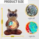 Solar Garden Sculpture, Resin Owl Outdoor Solar Light Ideal for Gardens, patios, courtyards, and as a Decorative Night Light for Indoor Home desks