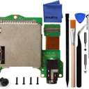 Game Cartridge Card Slot Reader Tray with Headphone Jack Port Replacement for Nintendo Switch Repair Kit