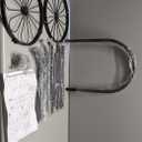 2-tier Hanging Plant Stand Indoor and Outdoor, Space-Saving Iron Plant Shelf, 3 Potted Flower Pot Stand ,Planter Holder for Bedroom Balcony Living Room Patio Garden( n-style)