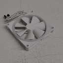 NZXT F120 RGB  120mm RGB PWM PC Fan  High Airflow, Low Noise  Fluid Dynamic Bearing  Single (Requires NZXT RGB Controller for CAM Software)  18 LEDs  White