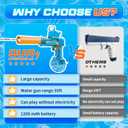 Electric Water Guns for Kids Ages 4-8: Automatic Squirt Gun 32FT Long-Range Large Capacity Water Gun Ideal for Pool Party Beach and Backyard Battles Summer Outdoor Water Toy for Kids 8-12, Blue