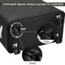 25" Slim Rolling Laundry basket on Wheels, 50L Collapsible Narrow Corner Laundry Hamper, Foldable Storage Bins, Black