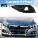 Fog Light Grill for Honda CRV 2012-2013 No.71108T0TH00 Front Left Front Lower Bumper Fog Light Cover Inserts Black 1 Pc
